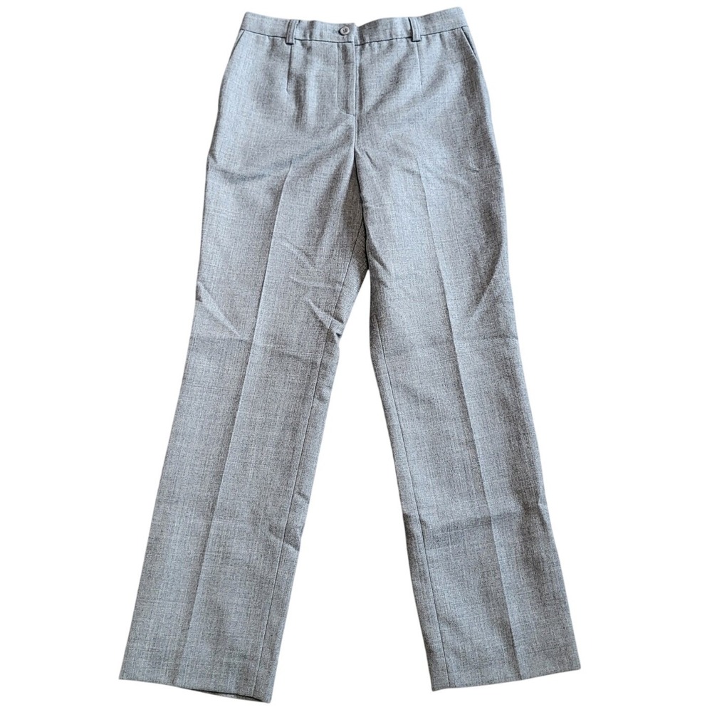Pendleton Petite Women 4P Gray 100% Virgin Wool Dress Pants Straight Leg Vintage